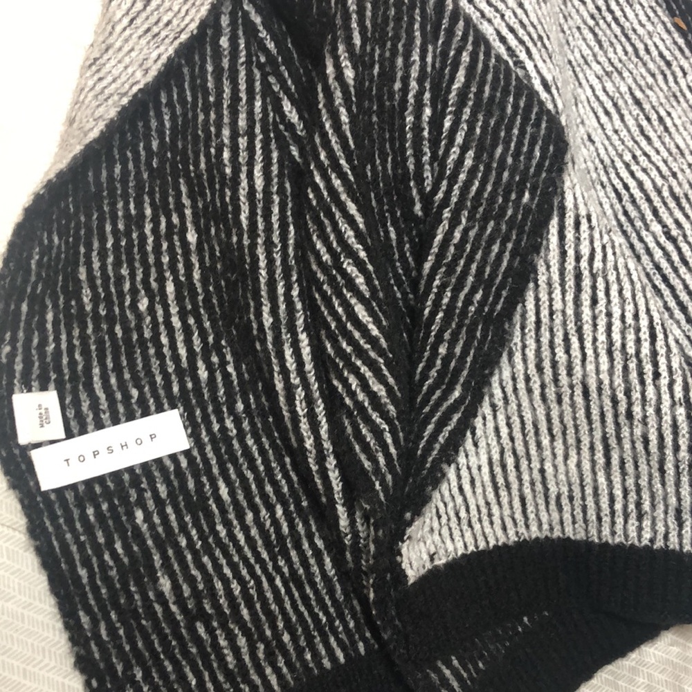 Topshop Scarf NWT black white stripes - Picture 5 of 5